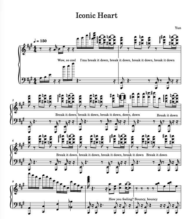 Iconic Heart Hearts2Hearts Sheet Music ( Full Version )